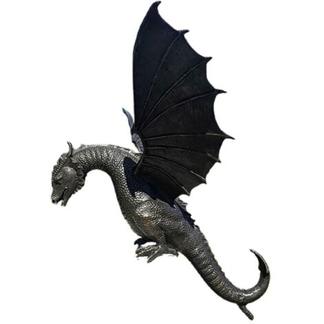 Jeffergarden Fontaine en résine avec statue de dragon, ornement et élément décoratif pour la maison.