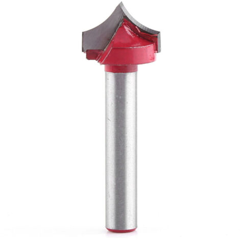 Jeffergarden Fraise à rainurer en V à pointe aiguille pour gravure CNC 3D, tige de 6 mm, outil de sculpture sur bois (12 mm)