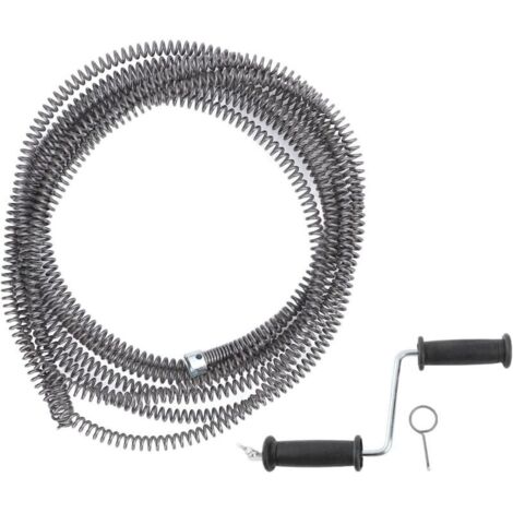 Jeffergarden Furet de Débouchage Toilette, Câble Ressort 16mm de 5m – Serpent de Plomberie pour Pipeline, Égout, Maison – Cuisine et Salle de Bain