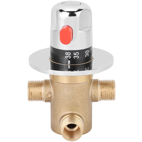 Jeffergarden G1/2in 3 voies en laiton thermostatique mitigeur robinet température mélangeur vanne de contrôle maison salle de bain