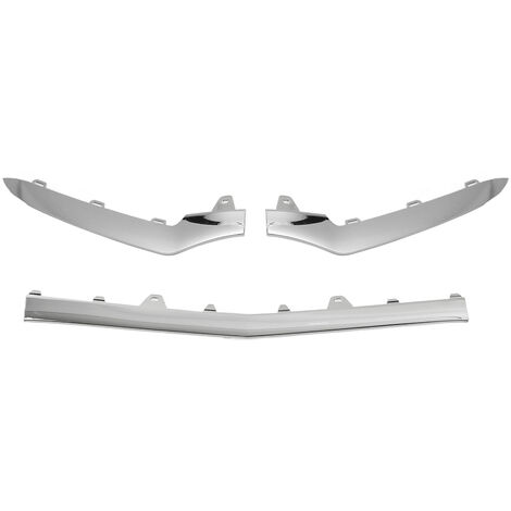 Jeffergarden Garniture inférieure de pare-chocs avant chromé brillant de remplacement, 3 pièces, pour MercedesBenz EClass W212 AMG Line Facelift 20142016