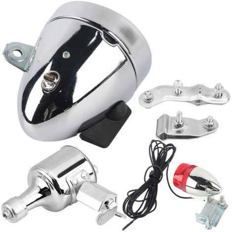 Jeffergarden – Générateur de friction dynamo 12V 6W – Kit feu arrière pour vélo motorisé – Imperméable et faible consommation d'énergie