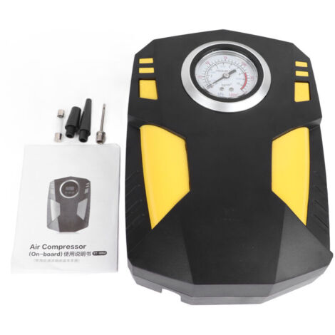 Jeffergarden Gonfleur de pneus portable, compresseur d'air 12 V avec manomètre numérique pour voitures et véhicules