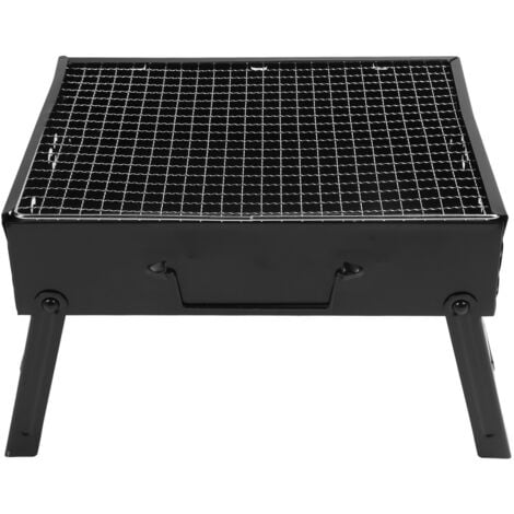 Jeffergarden Griglia per barbecue portatile in ferro, acciaio inossidabile, griglia a carbone portatile, strumento per barbecue, per cucinare all'aperto, campeggio, picnic