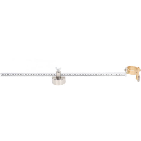 Jeffergarden Guide circulaire de torche de découpe Plasma, échelle claire de 50cm, rouleau de coupe réglable en alliage d'aluminium, boussole de roue de guidage