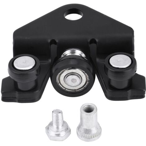 Jeffergarden Guide de galet pour porte coulissante, Stable Performance 7700312012 Noir + Argent 7,6 x 6,6 cm Métal pour voiture
