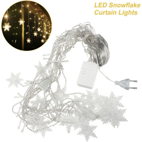Jeffergarden Guirlande lumineuse LED flocons de neige pour Noël