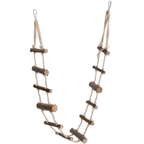 Jeffergarden Hamster pour animaux de compagnie, corde d'escalade douce et longue, échelle, perroquet, écureuil, pont suspendu, jouet pour oiseaux