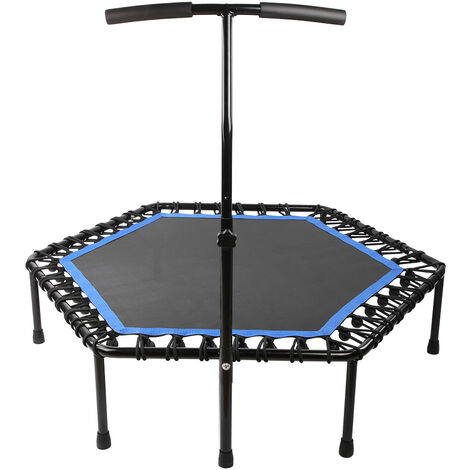 Jeffergarden Hexagonal Adulte Enfants Fitness Salle Gym Professionnel Corde lastique Trampoline Intérieur Divertissement Outil Portant 150 kg (DS-6680 Bleu)