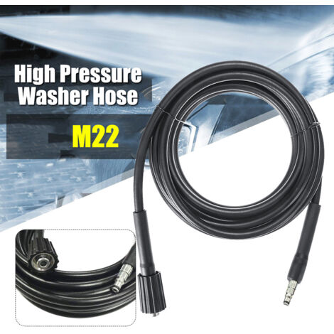 Jeffergarden High Pressure Washer Hose M22 18Mpa 15m Black Garden Pipe Sprayer Partially Compatible for Nilfisk C100 C110 C120 C130 C140