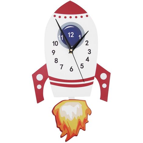 Jeffergarden Horloge murale muette de dessin animé pour enfants, cadeaux uniques, pendule pour chambre d'enfants, horloge de décoration DIY