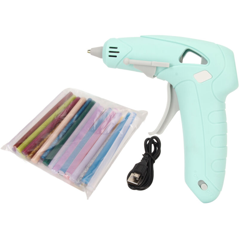 Jeffergarden Hot Melt Glue Dispenser USB Rechargeable Fast Preheat 10W Mini Glue Dispenser with 30 Sticks For Home Repairs
