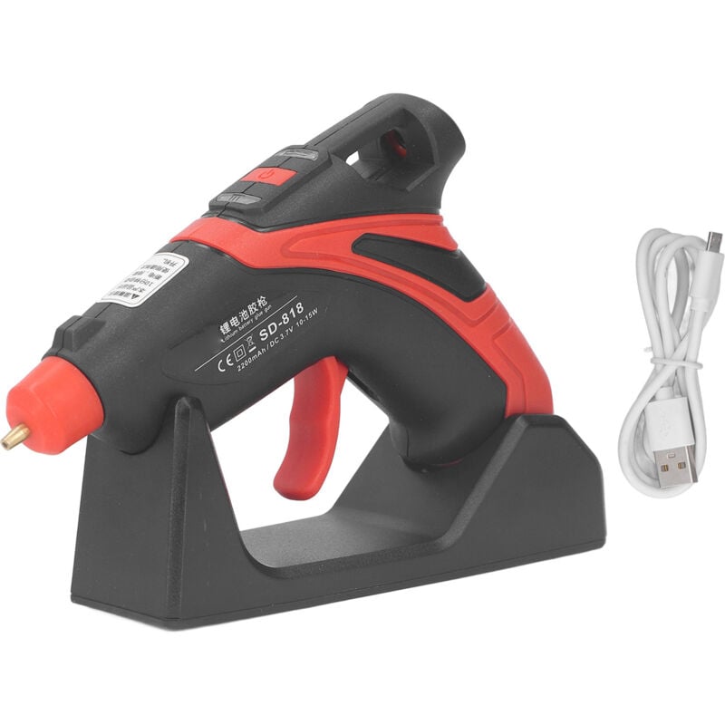 Jeffergarden - Hot melt glue gun, cordless lithium battery, 6.7 to 7.3 mm diameter, for diy crafts