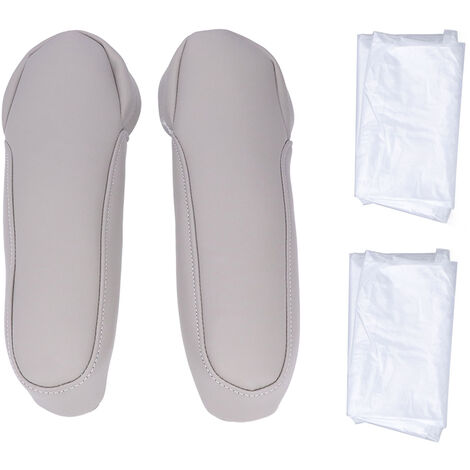 Jeffergarden Housse d'accoudoir de siège en cuir, 2 pièces, accessoires d'intérieur de voiture de remplacement pour Odyssey 2004 – 2014 gris