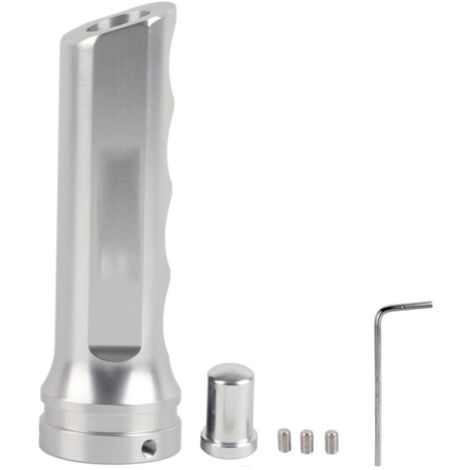 Jeffergarden Housse de protection de poignée de frein à main universelle en aluminium pour voiture, manchon de frein à main argenté
