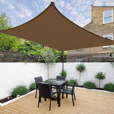 Jeffergarden Housse de protection étanche pour meubles de jardin, terrasse, table, chaises, 3 x 4 mètres (marron)