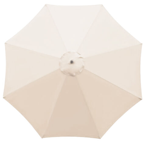 Jeffergarden Housse de rechange pour parasol, 8 baleines, 3 m, imperméable, anti-UV, tissu de rechange, Blanc