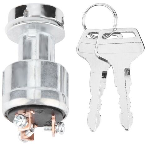 Jeffergarden Ignition Switch with 2 Keys for Car, Motorcycle, Boat 12V/24V, Universal Lockable Starter Switch