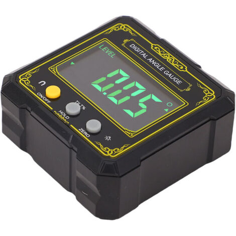 Jeffergarden Inclinomètre numérique avec écran LCD rétroéclairé, base magnétique, IP65, niveau électronique pour scie à table en bois