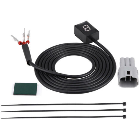 Jeffergarden Indicateur de vitesse pour moto, capteur de levier de vitesse 12 V en plastique noir étanche avec affichage numérique, remplacement pour Suzuki Boulevard M50 C90.