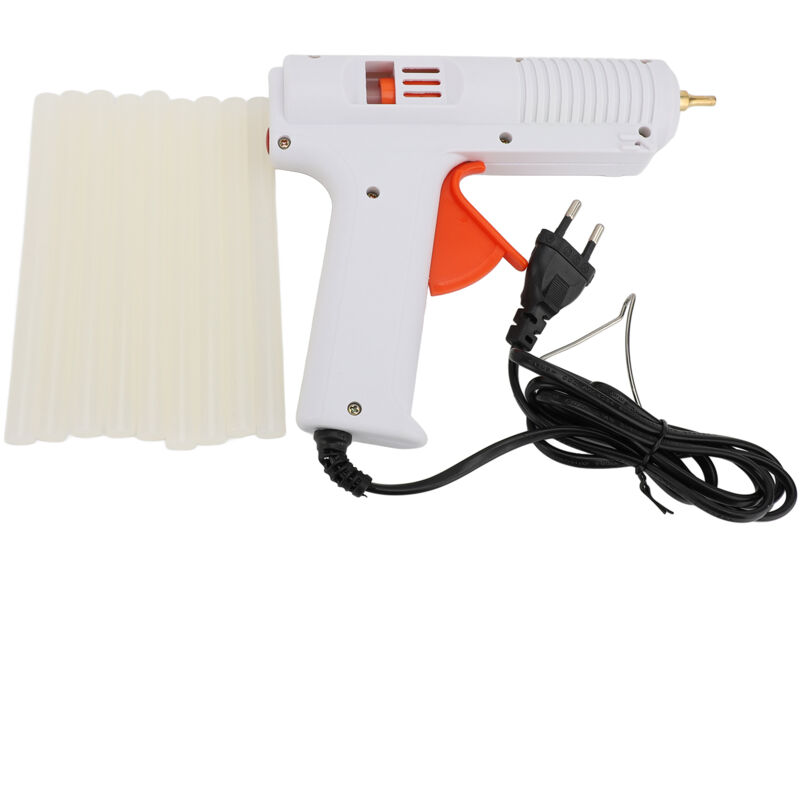Jeffergarden - Industrial grade hot melt glue gun, adjustable temperature, 120 watts, with 11 mm glue stick, eu plug, 100-240V