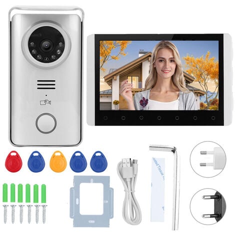 Interphone vidéo sans fil V40 Wifi FULL HD 1080p avec reconnaissance  faciale.