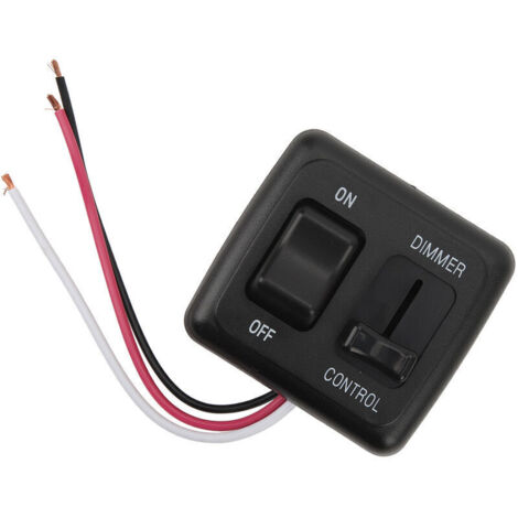 Jeffergarden Interrupteur à bascule 12 V CC avec variateur côté haut pour bande LED/halogène/incandescente pour camping-car, voiture, camion