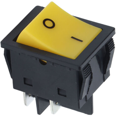 Jeffergarden Interrupteur d'alimentation à réponse rapide, borne à 4 broches remplaçable, compact, durable et pratique, bouton pour instruments 125/250 V CA