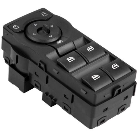 Jeffergarden Interrupteur de commande de lève-vitre électrique principal noir avec éclairage rouge pour Holden Commodore VE