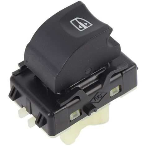 Jeffergarden Interrupteur de lève-vitre électrique de voiture, bouton unique 254217475R, côté passager droit, compatible avec Captur, Clio IV, Duster, Logan II et Talisman.