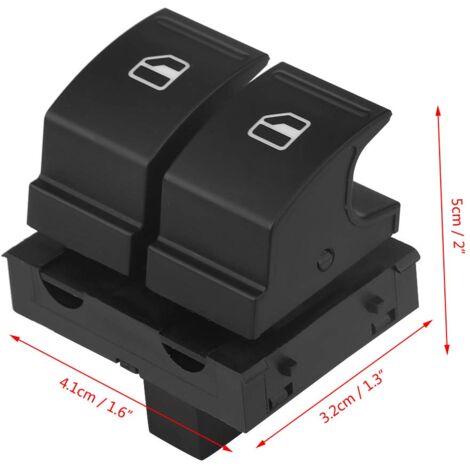 Jeffergarden Interrupteur de lève-vitre électrique pour Passat B6 Jetta Golf MK5 EOS CADDY 2K0959857A