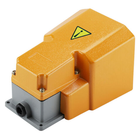 Jeffergarden Interrupteur marche/arrêt à pédale en alliage d'aluminium 250 V 10 A résistant à l'huile et à la corrosion, avec protection