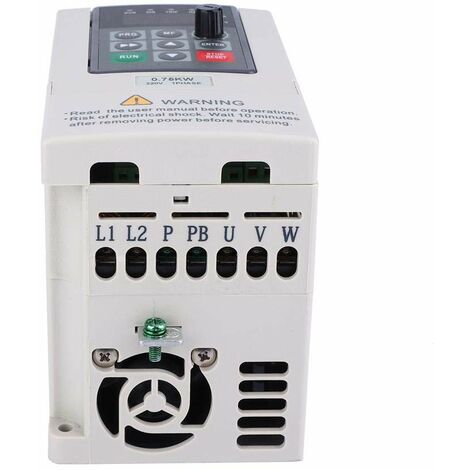 Jeffergarden Inverseur d'entraînement à fréquence Variable, Variateur de fréquence, 220V 0.75KW VFD Convertisseur variateur de fréquence Entrée monophasée Sortie triphasée