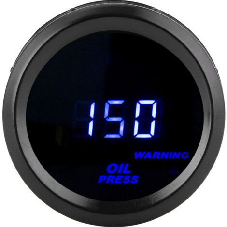 Jeffergarden - Jauge de pression d'huile, 2in 0-150PSI 12V Automobile Digital Blue LED Manomètre de pression d'huile haute précision avec capteur