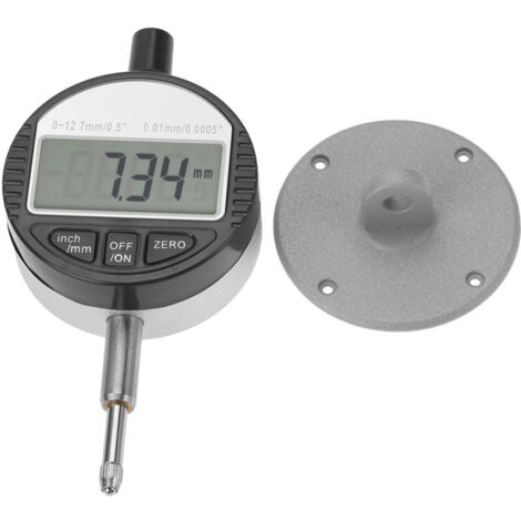 Jeffergarden Jauge de sonde numérique à structure intégrée en métal durable de 0,01 à 0,01 mm, indicateur magnétique pour base