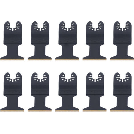 Jeffergarden Jeu de 10 lames de scie oscillante multi-outils HSS HCS avec revêtement de surface anticorrosion