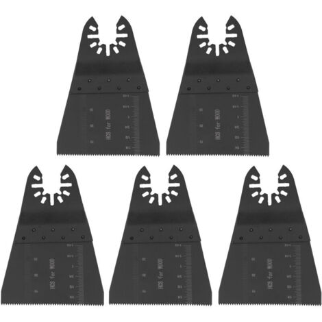 Jeffergarden Jeu de 5 lames oscillantes multi-outils 65 mm à démontage rapide pour bois, plastique et fibre de verre