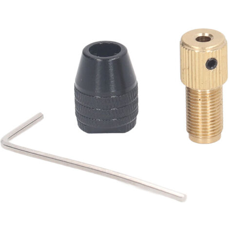 Jeffergarden Jeu de clés hexagonales pour perceuse à 3 mors, outil rotatif, pince autoserrante, guide-fils, rallonge, alésage de 3,17 mm