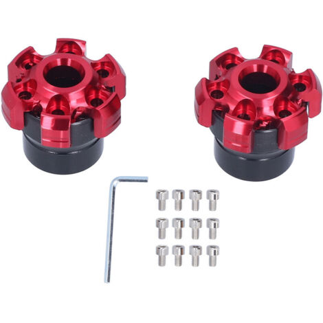 Jeffergarden Jeu de roues, fourche avant, cadre, curseur, protection anti-collision, alliage d'aluminium CNC, universel pour motos et vélos, rouge