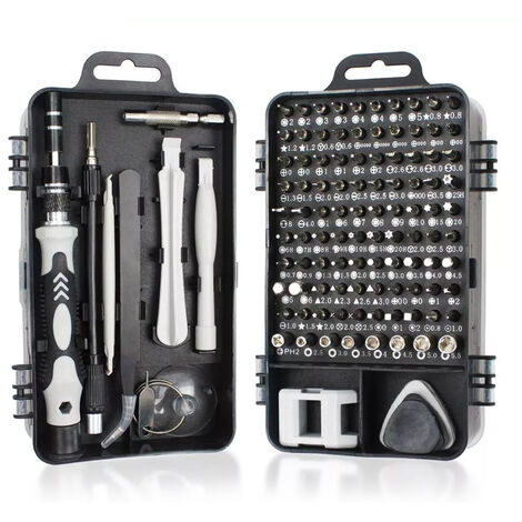 Jeffergarden Jeu de tournevis 115 en 1, 99 embouts, Kit d'outils de réparation électronique multifonctionnel en acier allié au Chrome Vanadium