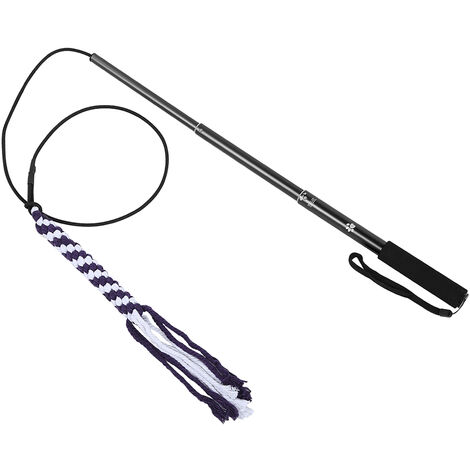 Jeffergarden Jouets pour chiens bton rétractable chat Teaser formation jouer baguette animal de compagnie obtenir plus d'exercice (noir L)