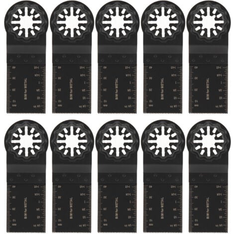 Jeffergarden Juego de herramientas de corte multiherramienta bimetálica de 34mm con hoja de sierra oscilante de 10 Uds para Starlock