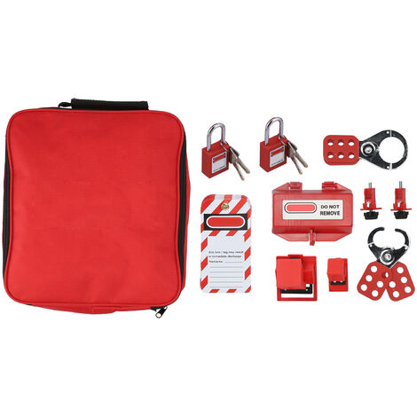 Jeffergarden Kit cadenassage électrique avec étiquettes et sac de rangement