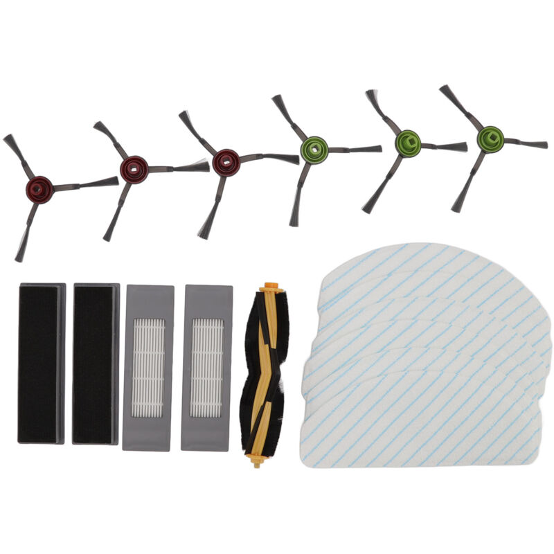 Jeffergarden - Kit d'accessoires de remplacement pour Robot nettoyeur Yeedi Vac 2pro, brosse latérale principale avec filtre et chiffons de nettoyage