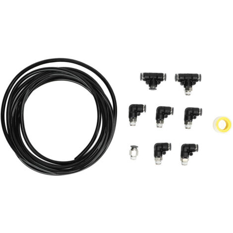 Jeffergarden Kit d'accessoires pour aspirateur à turbine 10 pièces, 180 psi, flexible, léger, robuste et résistant aux pliures pour Supra, noir