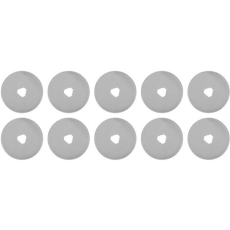 Jeffergarden Kit de 10 lames de rechange rondes à rouleau pour couteau, accessoires pour outils à main rotatifs, 45 mm