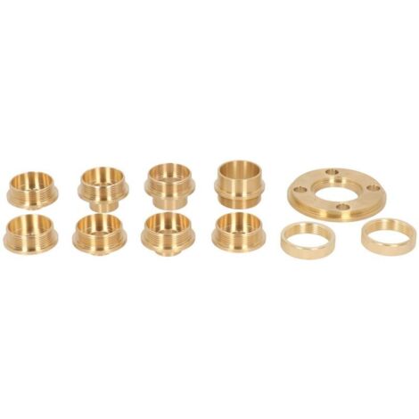 Jeffergarden Kit de 11 gabarits de défonceuse en laiton avec adaptateur pour écrou de blocage