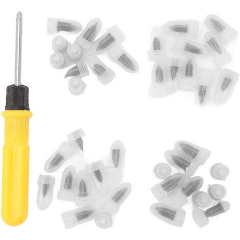 Jeffergarden Kit de 40 clous de réparation de pneus sous vide, vis en caoutchouc pour voitures, motos, camions, bus et véhicules agricoles