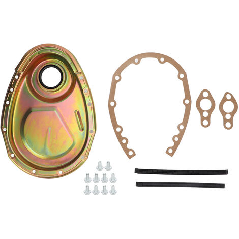 Jeffergarden Kit de boulons d'étanchéité de joint de couvercle de chane de distribution en métal pour SBC 283 327 305 350 383 400 moteurs couleur zingué