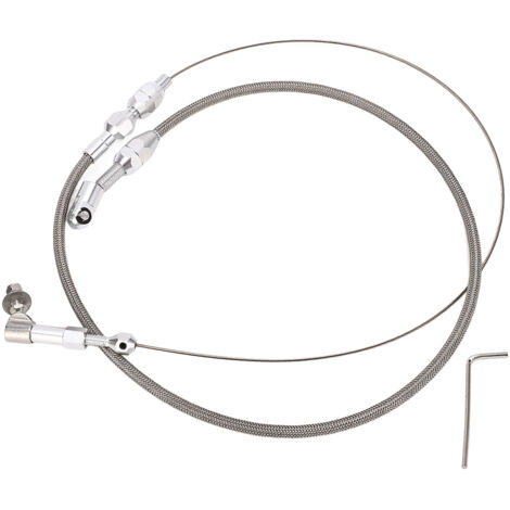 Jeffergarden Kit de Câble D'accélérateur , Câble D'accélérateur de 24 Pouces en Acier Inoxydable Flexible et Facile à Installer pour la Modification de Voiture